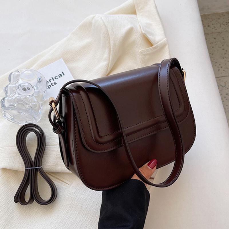 Новые модные трендовые сумки через плечо для женщин из искусственной кожи, однотонная сумка через плечо с клапаном, женские простые универсальные сумки-мессенджеры