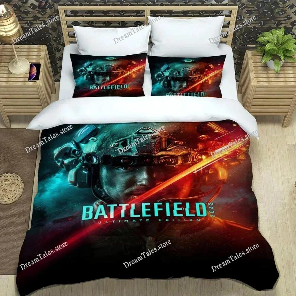 Игровые Постельное Белье Battlefield 3d Изысканный Набор Постельных Принадлежностей Пододеяльник Комплект Покрывал Набор Постельного Белья Роскошный Подарок на День Рождения7