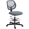 Ergonomic Office Chair Office Chair With Footrest Mesh Drawing Chair Adjustable Height Dark Gray