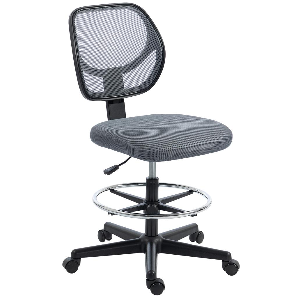 Ergonomic Office Chair Office Chair With Footrest Mesh Drawing Chair Adjustable Height Dark Gray