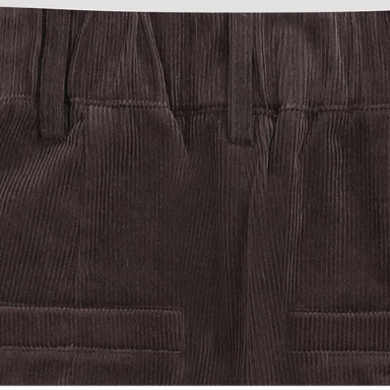  Она пропустила вельветовые брюки Bootcut с окантовкой сзади SwwSlo42870