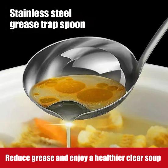 1/2 шт. Отделитель масла Половник для супа Нержавеющая сталь Ложка-фильтр для жира с носиком Отделитель жира