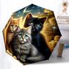 1 шт. Автоматический складной зонт «Космическое небо» для кошек, прочный железный каркас, всесезонный, для дома, путешествий, улицы, многофункциональный зонт yy251115067
