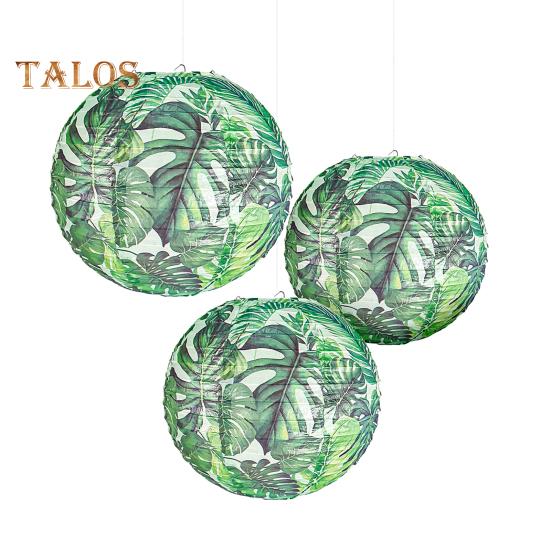 Тропический бумажный фонарь из пальмовых листьев в китайском стиле, подвесной фонарь, украшение для гавайской тематики, товары для вечеринки в стиле Луау, свадебный декор для дома