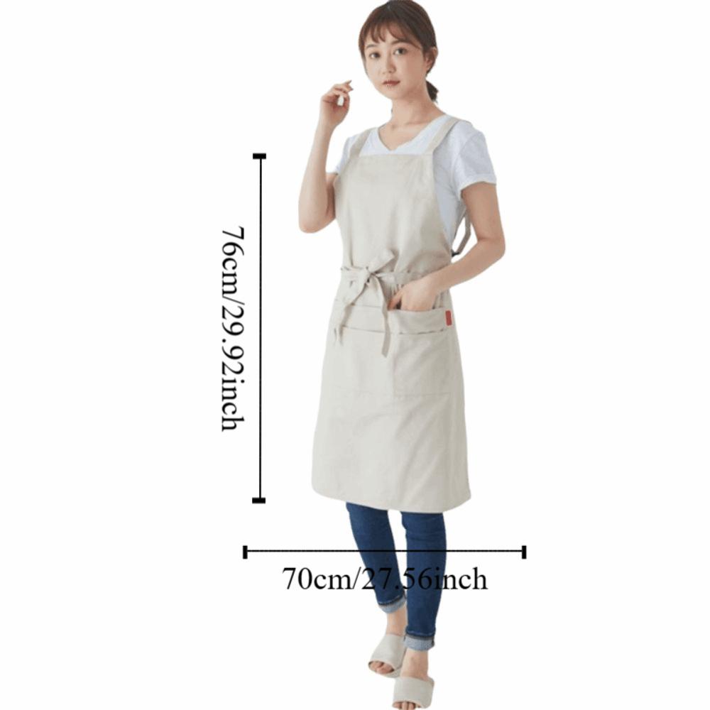 Hanging Neck Household Waterproof Apron Cotton Kitchen Apron Japanese-style Apron Restaurant