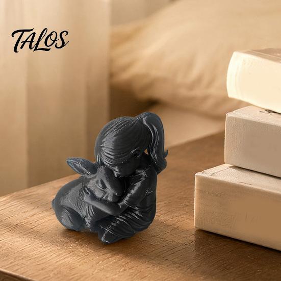 Прихожая Спальни Мягкая Мебель 3D Печатные Фигурки Кролика и Девочки, Статуэтки Кроликов для Домашнего Декора, Цельнолитая Фигурка Милая