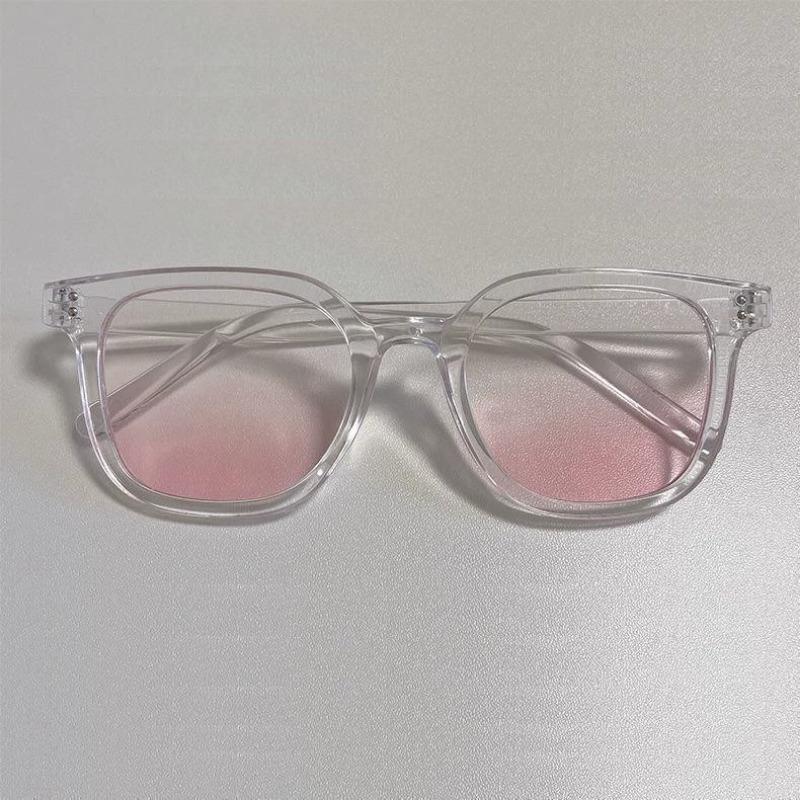 Солнцезащитные очки с градиентным румянцем Унисекс Модные квадратные солнцезащитные очки Повседневные антибликовые очки для вождения UV400 Трендовая оправа без макияжа