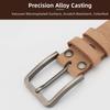 Long Genuine Leather Belt Zinc Zinc Alloy Jeans Waistband Adjustable Men Wide Belt  Ornament