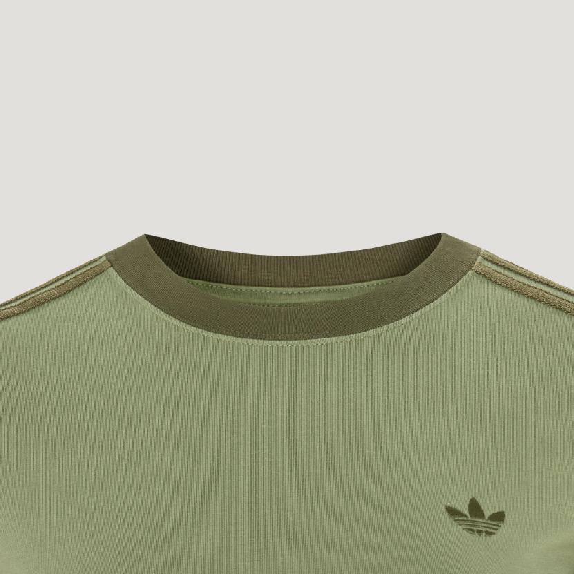adidas Оригинальная футболка с коротким рукавом Originals, приталенная, в калифорнийском стиле, для commuters, спортивная, в полоску, женская, топ LM3542