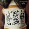 Pet Dog Sweater Vest Winter Warm Cotton Blend Sleeveless With Animal Print Schnauzer Bichon Teddy