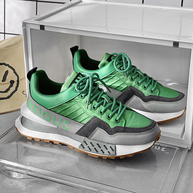 Forrest Gump shoes men's 2025 new color matching dad shoes men's students Korean version of versatile thick-soled height-increasing casual sports me