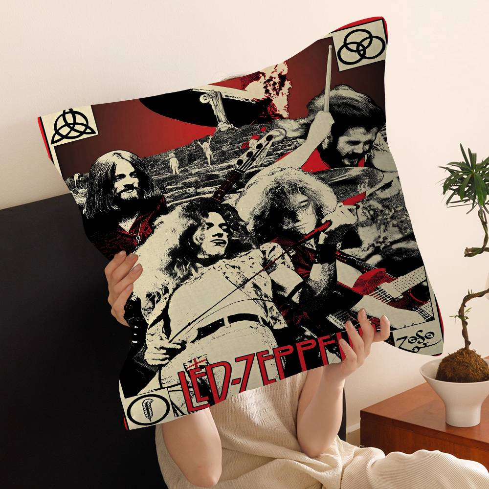 Подушки L-Led Z-Zeppelin Наволочки Мультяшные Декоративные для Дивана Дома Двусторонняя Печать Короткий Плюш Милая Наволочка