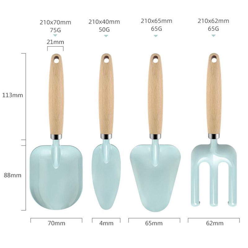 4 шт. металлические садовые инструменты с деревянной ручкой, пляжные игрушки, садовые инструменты для детей