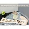 JETKONG 3 Pcs Bachelorette Party Decorations BRIDE Crown, Bride to Be Sash&Veil for Women Bachelorette Party Gifts, Bridal Shower Supplies, Gifts,