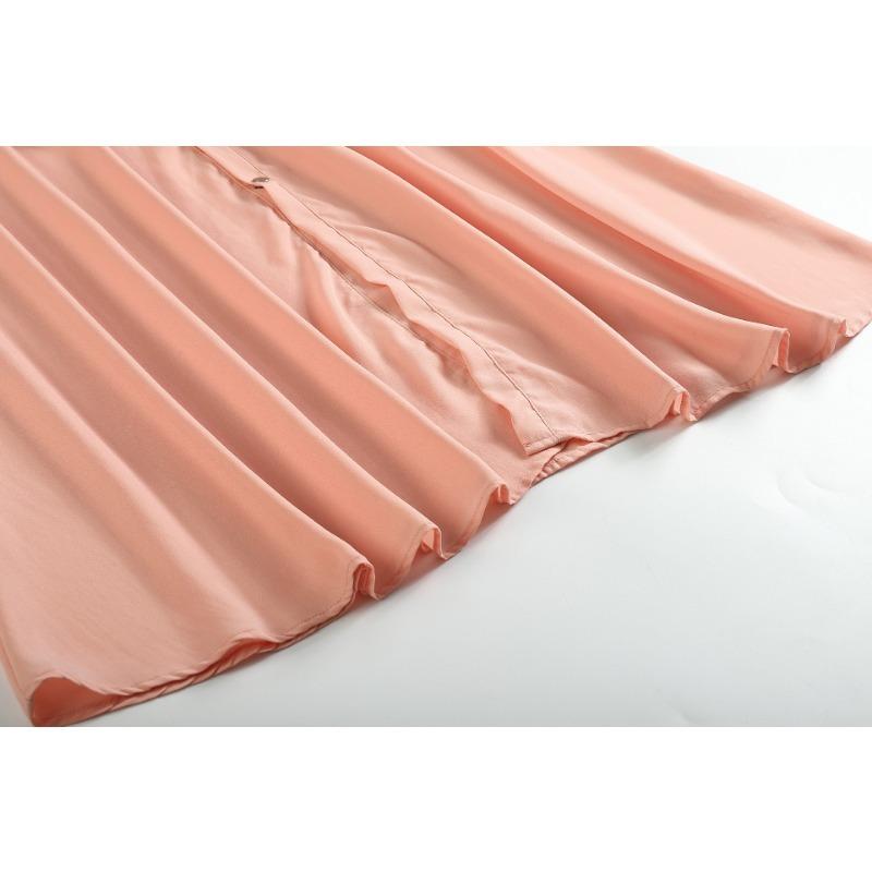 Весенне-осеннее женское платье, тонкое длинное платье с длинным рукавом и завязкой на пуговицах