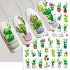 1 шт. милый муравей наклейка для ногтей пчела божья коровка суккулентное растение Радуга слайдер маникюрные наклейки