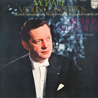 LP-пластинка АРТУР ГРЮМЬО, ЛОНДОНСКИЙ СИМФОНИЧЕСКИЙ ОРКЕСТР - Моцарт, Концерты для скрипки №№ 1, 2 и 4 X5581 PHILIPS 1974 Япония Классика Б/У