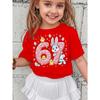 Summer 67 Sxi Seven Cute Rabbit Easter Printed Kids Polyester T Shirt Casual Girls Short Sleeved Shirts Cartoon Childrens's Clothes