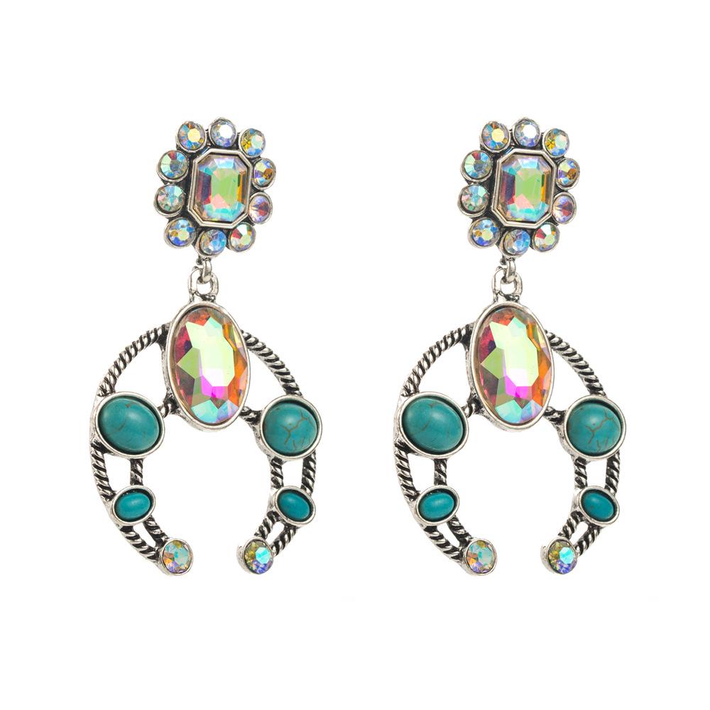 Turquoise Geometric Multi-layer Bohemian Earrings