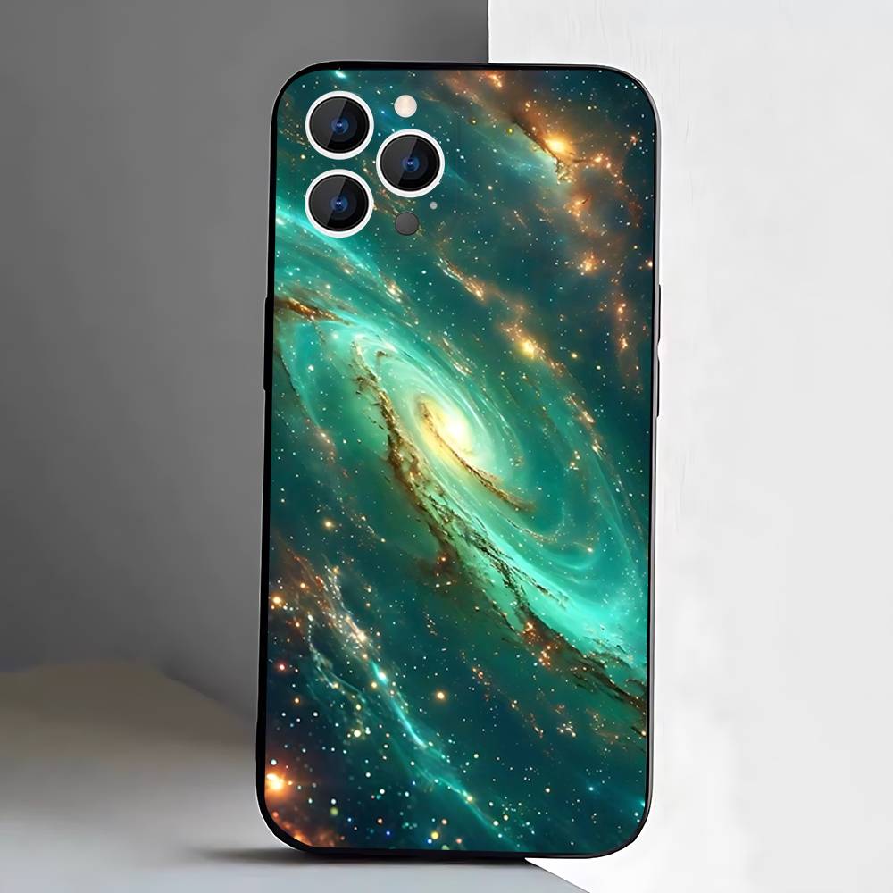 Чехол для телефона 'Космос для Галактической Вселенной' для iPhone 17,16,15,14,13,12,11,Pro,XS,Max,XR,Plus,E,SE4,Mini Черный Мягкий Чехол