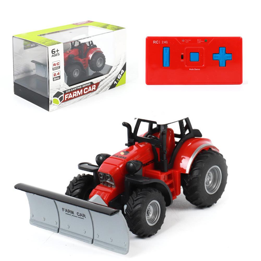 2.4G RC Farm Car 1:64 Scale Die-Casting Farm Tractors With Lights 5-Channel Remote Control Tractor Model Toys For Kids