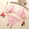 Sexy Underwear Women's Open Three-point Sexy Lace Transparent Open Panties Bra Strap Backless Temptation