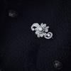 Wuiha 100% 925 Sterling Sliver Lab Sapphire High Carbon Diamond Gemstone Flower Brooch Brooches Corsage Cocktail Fine Jewelry