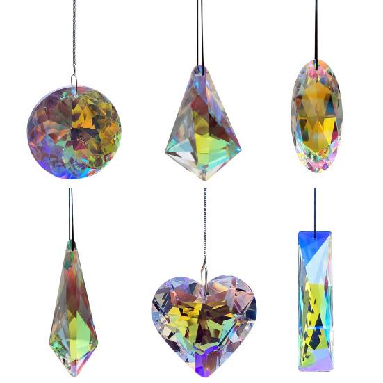 Faux Crystal Suncatcher Window Rainbow Maker Handmade Glass