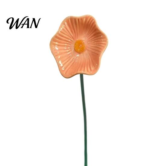 Insect Watering Station Handmade Ceramic Pollinator Station, Colorful Flower Bee Water Feeder & Butterfly Bird Bed Post Decoration Bath, Small Outdoor
