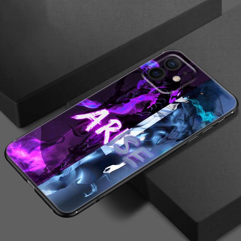 Чехол для телефона с выравниванием аниме Solo для Apple iPhone 13 12 Mini 11 Pro XS Max X XR 8 7 6S 6 Plus SE 2020 5S 5, мягкий черный чехол из ТПУ