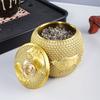 Brass Tea Canister With Lid Airtight Insect-Proof Storage Jar Loose Leaf Vintage Luxury Design Large Capacity