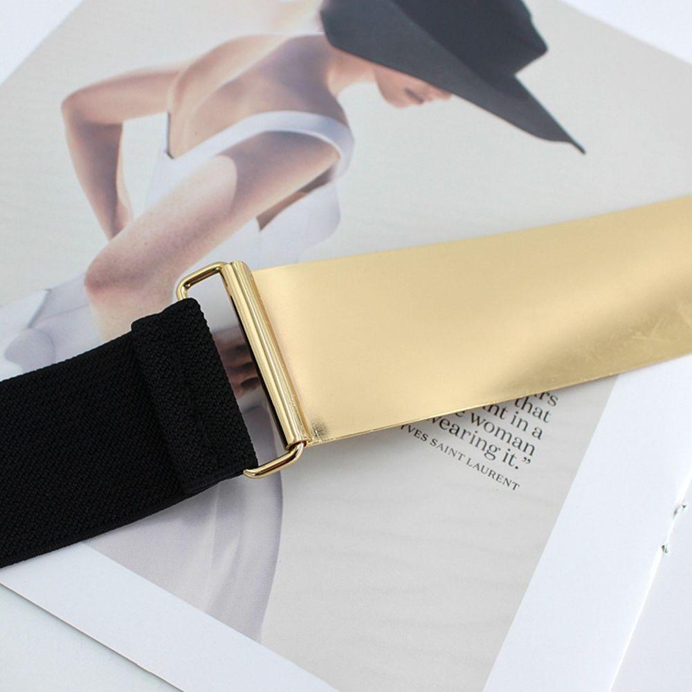 Waistband Gold Metal Elastic Belt Women Waist Belt Waist Corset Belts Elastic Cummerbunds