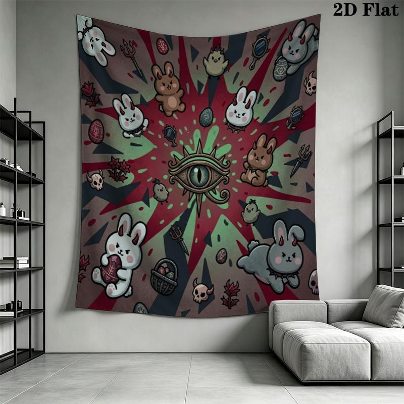 Eye of Horus Wall Tapestry Aesthetic Wall Hanging Printed Fabric Blanket Decorative Tapestries for Bedroom Living Room Home Decor