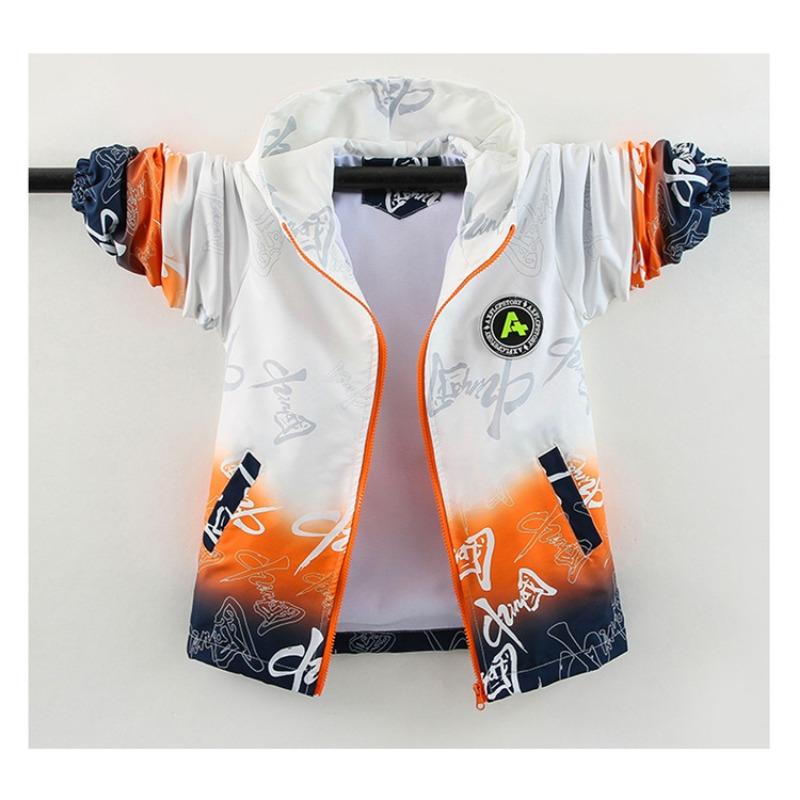 Boys Autumn Long Sleeve Hooded Jacket For Big Kids