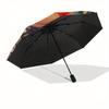 Dinosaur Forest Theme 8 Bone Hand Automatic Folding Umbrella, Compact and Portable Design, A Perfect Gift for Birthday, Christmas or Busines