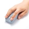 Sanwa Supply Bluetooth 5.0 Mouse, Quiet, 3 Buttons, Blue LED, Compact, "IO Plus" Series, Sky Blue, MA-IPBBS303BL