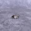 Genuine Rose Quartz Ring Leafy Pink Quartz Ring for Women Nature Inspired Ring Rose Cut Gemstone Ring Silver Oxidized Bohemian Ring