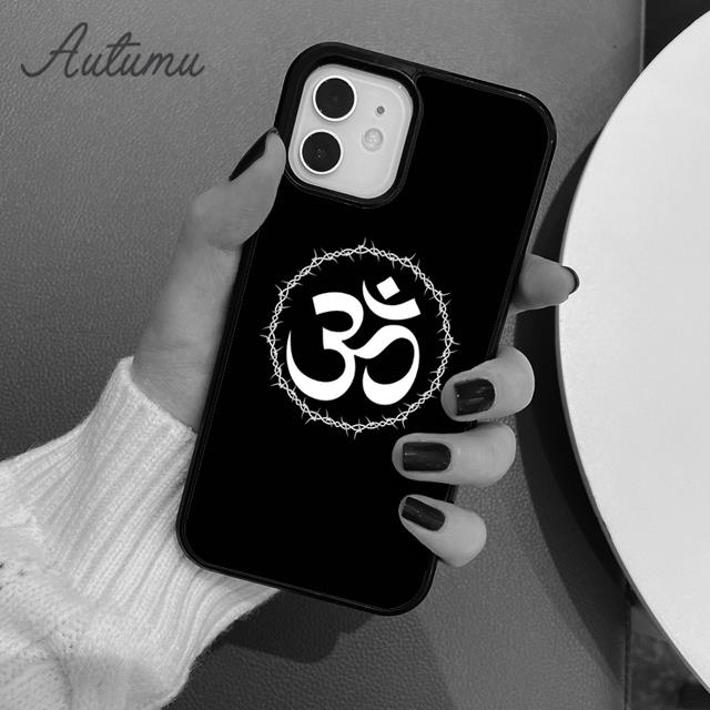 Чехол для телефона Aum Om Yoga символ индуистского фитнеса и тренажерного зала для iPhone 11 12 13 14 Pro Max mini XR XS SE 2020 7 8 Plus Galaxy S21 S22