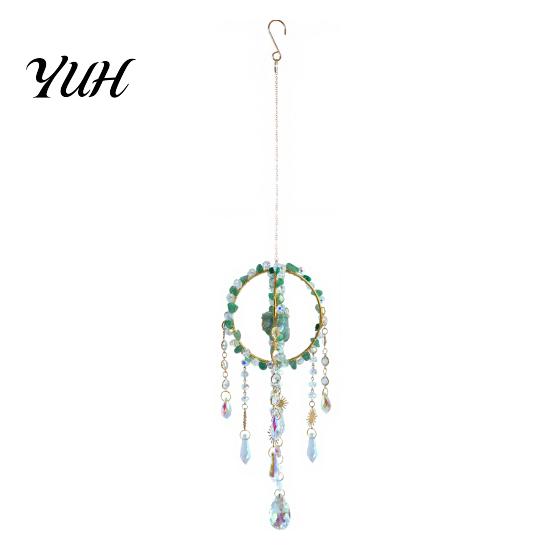 Stylish Home Accents Crystal Suncatcher Hanging, Ball Prism Rainbow Maker Pendant Hanging Ornament for Garden Patio Backyard Car Indoor Outdoor Decor