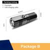 Mini Powerful Led Flashlight Built In Battery 3 Modes Type-c Rechargeable Telescopic Zoom Torch for Home Outdoor Camping Fishing