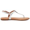 UGG Кожаные сандалии на одной лямке женские серебристые 1118516-SLVM