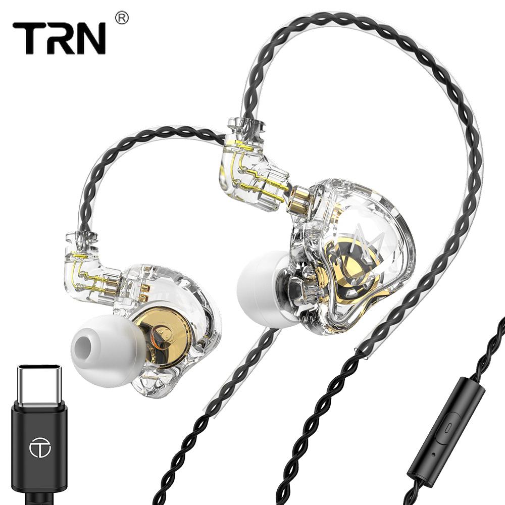 TRN MT1 Наушники-вкладыши HIFI Подвесные наушники для бега с тяжелыми басами Управление линией мобильного телефона Музыка с пшеничной гарнитурой Earbaria