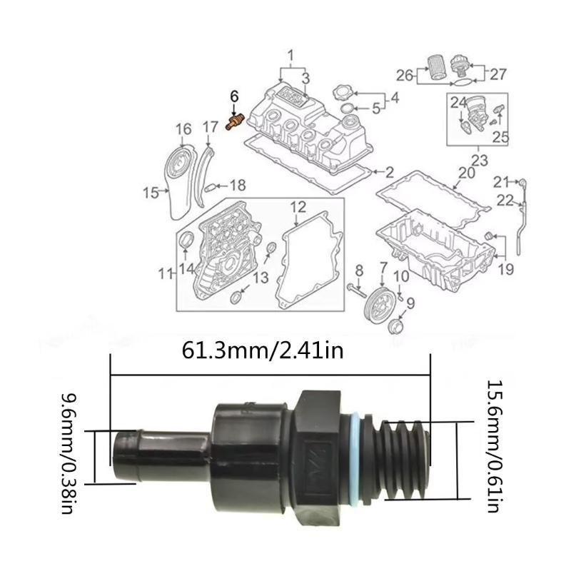 Crank Case Vent PCV Valves Replace 11127513082 11127829990 for R52 04 Auto Part Crankcase Vent Valves 11127577568 X37F Ventilation Valves 4