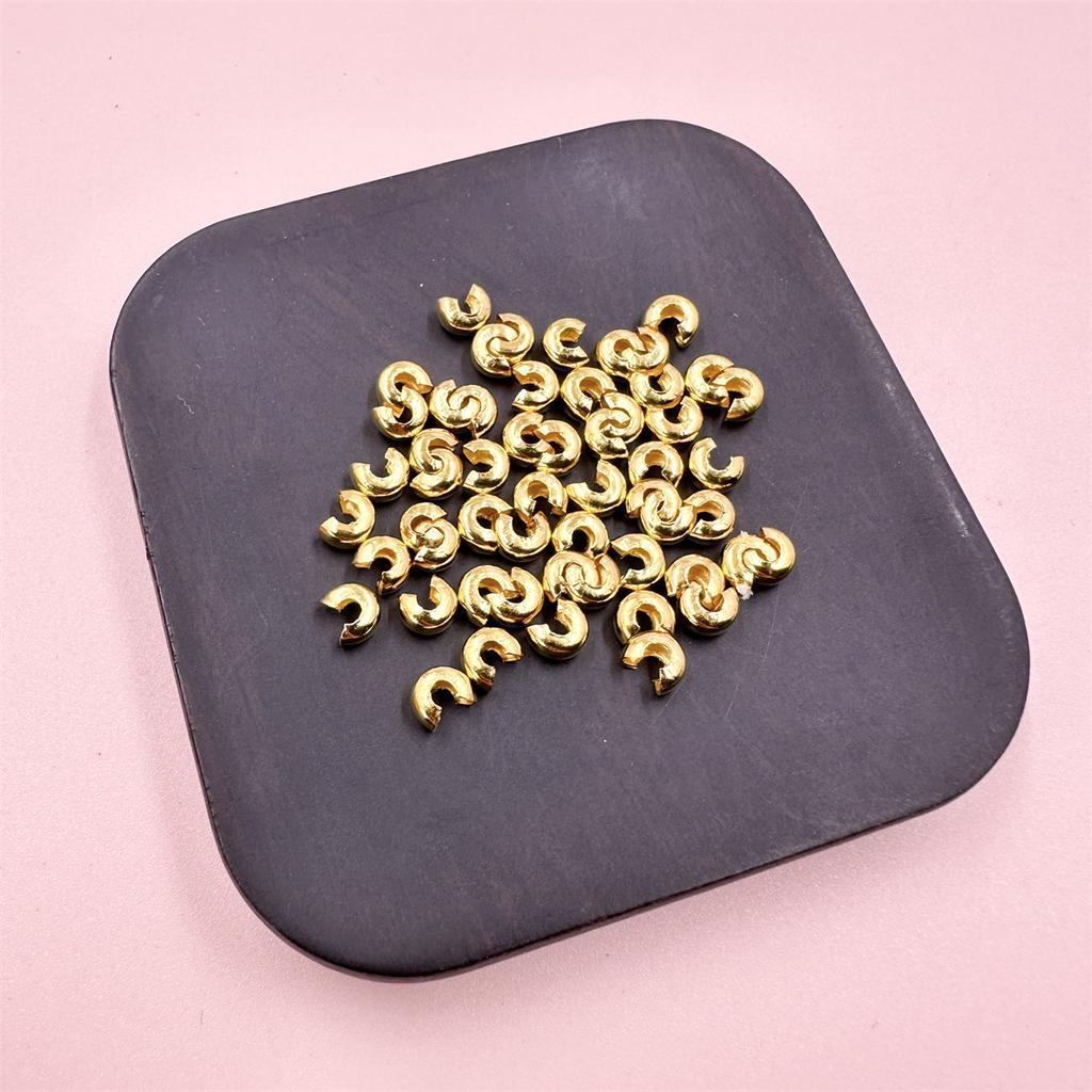 Концевая застежка 3/4/5 мм, ручная работа, C-застежка, позиционирующая бусина для браслета, материал «сделай сам», золото, серебряная застежка для сумки, застежка в форме полумесяца, аксессуары в форме полумесяца