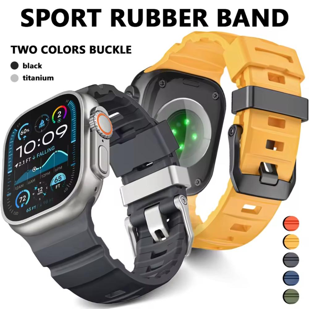 Trail Loop Strap for Apple Watch Band Ultra 2 49mm 46mm 45mm 44mm 42mm Sport Rubber Bracelet Iwatch Series 10 9 8 7 6 SE 5 4