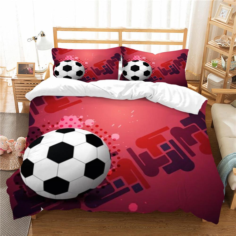 Duvet Cover 3D Home Bedspreads Football Quilt Cover High Quality Bed Cover Suit with Pillowcase Soft Bedding Cover