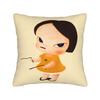 Yoshitomos Nara Art Square Pillow Case Polyester Cushions for Sofa Blue Sheep Casual Pillowcase