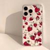 Прозрачный чехол для телефона iPhone 16 15 14 13 12 11 Pro Max 7 8 Plus XR XS Max в стиле Y2k с клубникой, противоударный, с прозрачной задней крышкой