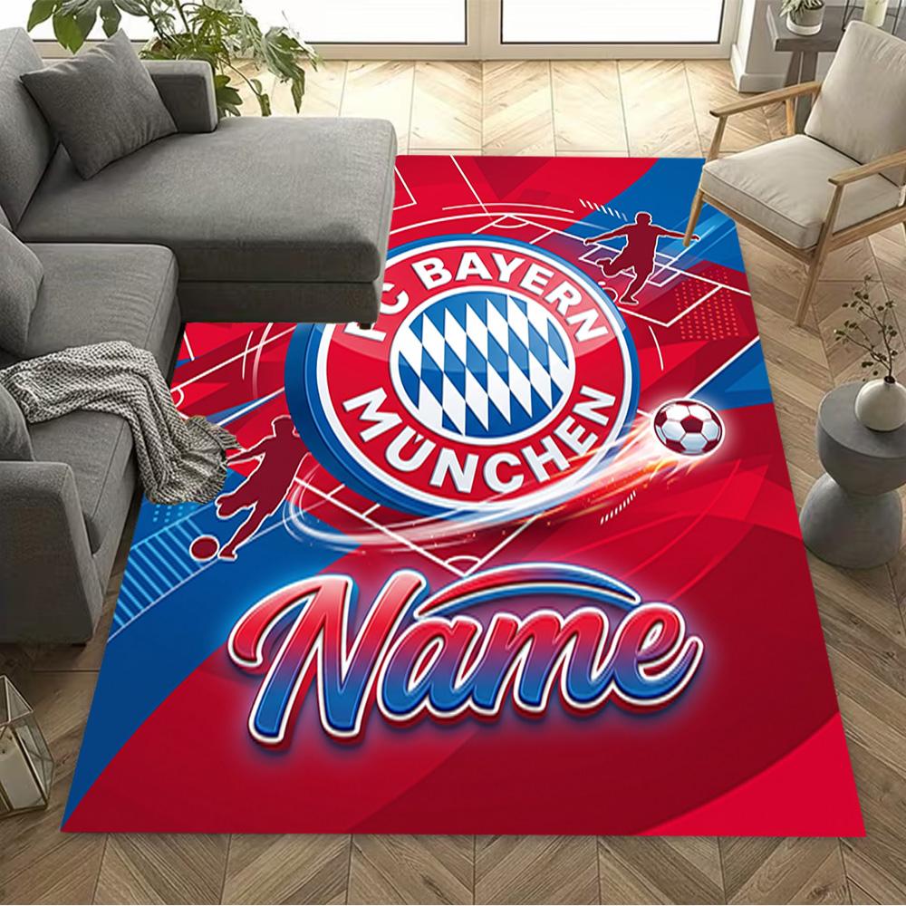 Bayern Munich Soccer Action Floor Mat Design for Hallway Dining Room Game Room Kitchen Antislip Carpet Decorate Offices Birthday/Christmas Gift