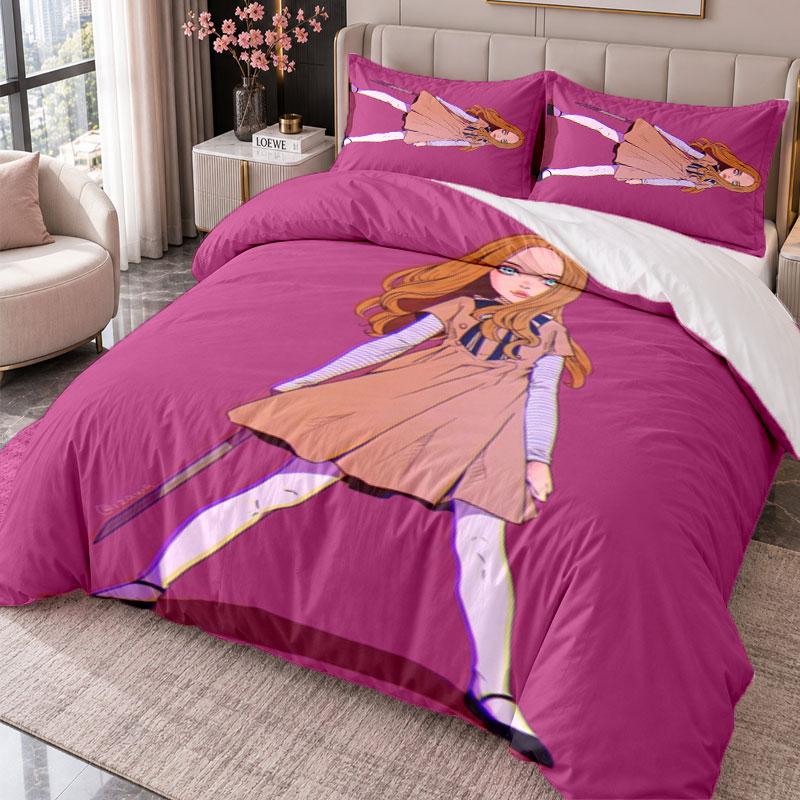 M3GAN 3Pcs Bedding Set Duvet Cover With Two Pillowcases For Bedroom Home Decoration